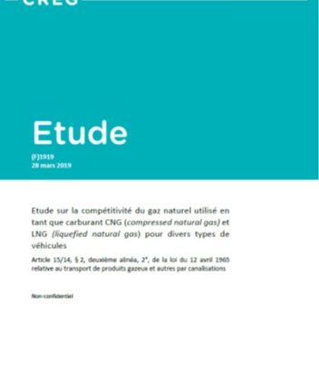 La Commission de Régulation de l’Electricité et du Gaz Belge (CREG) vient de publier une étude sur l’intérêt économique et écologique de rouler au GNV en Belgique