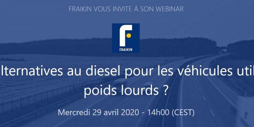 Fraikin innove et propose un « webinar » sur les carburants alternatifs le 29 avril 2020 !