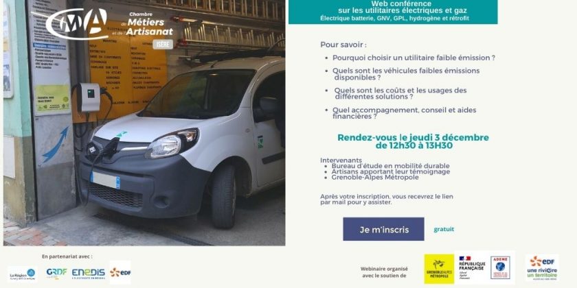 Le 3 décembre 2020, Web conférence sur les véhicules utilitaires électriques et gaz